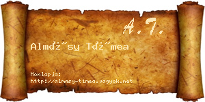 Almásy Tímea névjegykártya