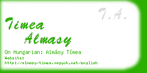 timea almasy business card