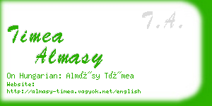 timea almasy business card